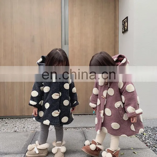 5898/Fashion Lamb Wool Warm Winter Coats for Girls High Quality Dot Casual Thicken Coat photo-4