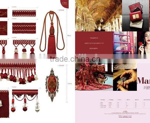 Margaret Style--Pomegranate Red,curtain Tassel Fringe,wholesale Tassels,tassel and Fringe