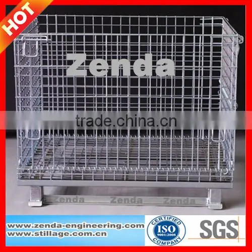 Wire Mesh Container With Reinforcement Spport
