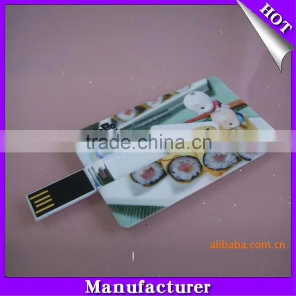 Cheap Whole Sale Usb Flash Drive of Credit Card Shape One / 2 Sides Full-color Imprinting Free photo-4