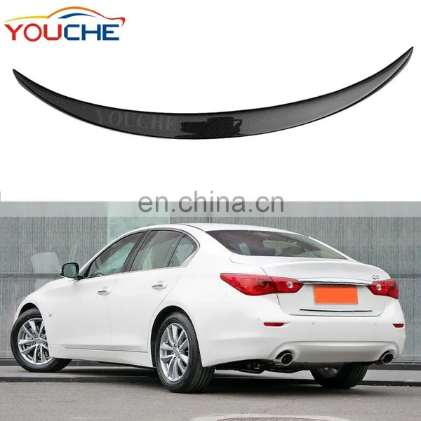 For Infiniti Q50 Q50S Spoiler Carbon Fiber Car Rear Wing Primer Color Rear Spoiler For Infiniti Q50 2013+