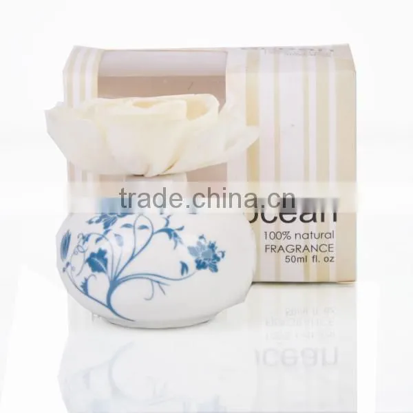 50ml Home Fragrance Sola Flower Diffuser With Chinese Style Ceramic Jar, Air Fresher Gift Set photo-2