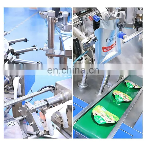 Automatic Weighing Grain Powder Filling Packaging Liquid Stand Up Bag Rotary Premade Pouch Packing Machine photo-4