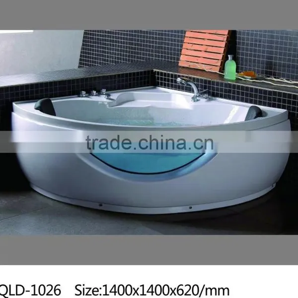 New Design Freestanding ABS Whirlpool Massage Bathtub for Two People