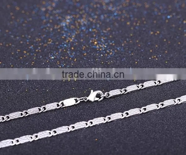 Fashion Jewelry Rhodium Plated Cheap Simple Design Chain Necklace photo-4