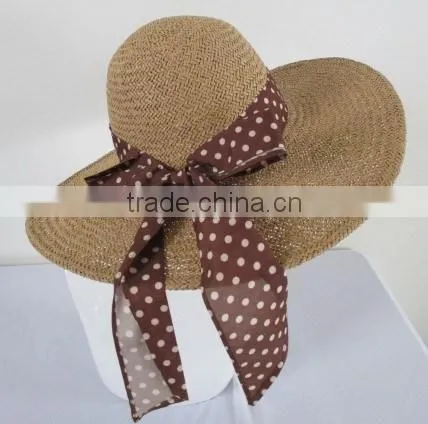 Folding Paper Straw Visor Hat photo-2