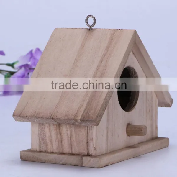 2016 Hot Sale Delicate Wooden Birdhouse for Kids , Wooden Bird Nest for Decoration photo-2
