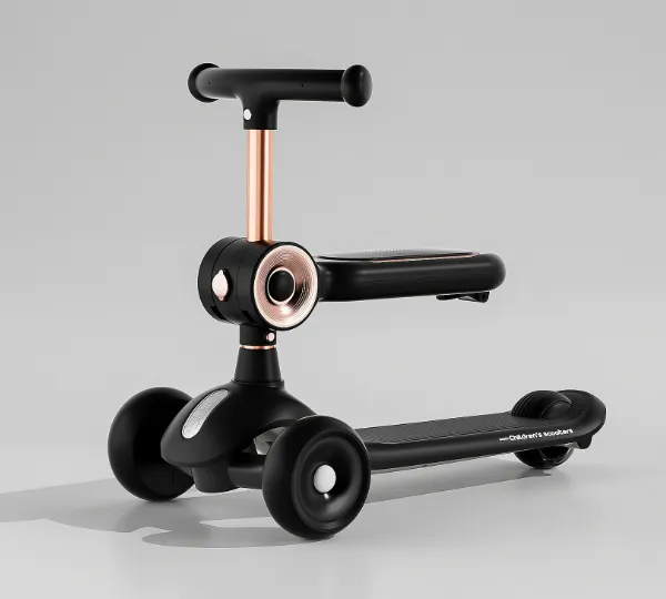 Foldable Soft Rubber Handlebars, Seats, Lighting, Music, Aluminum Pole, Lightweight Indoor Sliding Bike, New Children\'s Scooter（Wechat:13510231336）