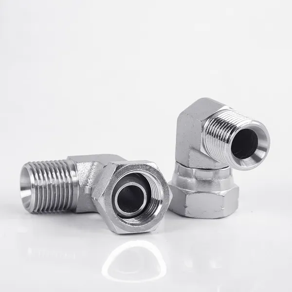 British Standard (BSP) Threaded Male & Female Union Elbow, Hydraulic Oil Tube Transition Universal Union Joint, 2B9 Stainless Steel Fitting photo-3
