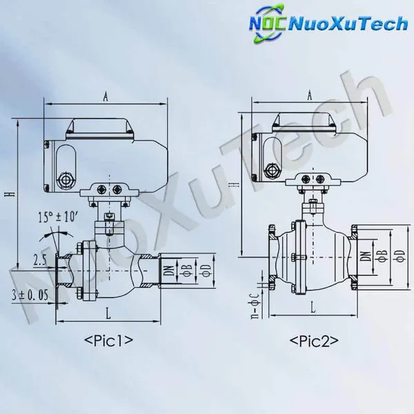 NuoXuTech GUD-A Series Electric Vacuum Pressure Ball Valve photo-2