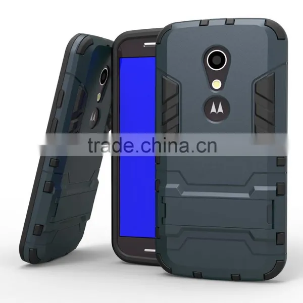 Hot Sale Armor 2 in 1 Plastic Silicon Hard Stand Holder Case Cover for Motorola Moto G/G2/G3 Armor, For Moto x Play/Force Cover photo-6
