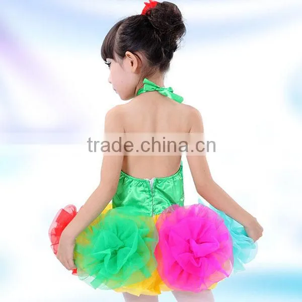Hot New Beautiful Dance Dress Baby Girls Puffy Dresses Colorful Flower Girl Dresses photo-3