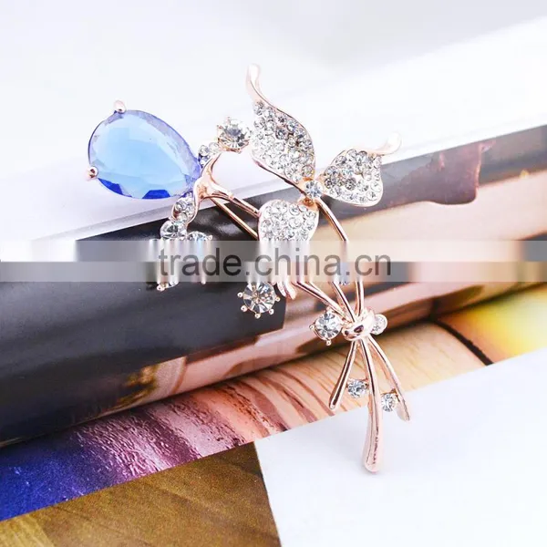 Scarf Clip Jewelry Wedding Invitations Brooch Pin Crystal Flower Brooches photo-2