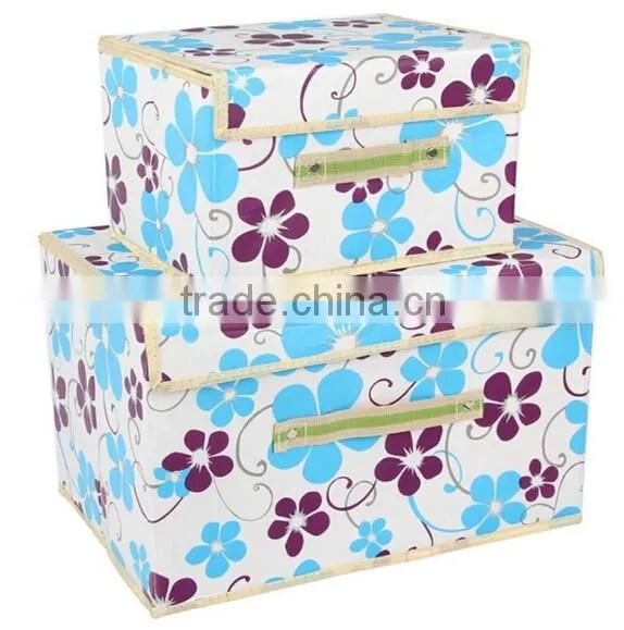 Foldable Non-woven Black Paper Shoe Storage Box photo-2