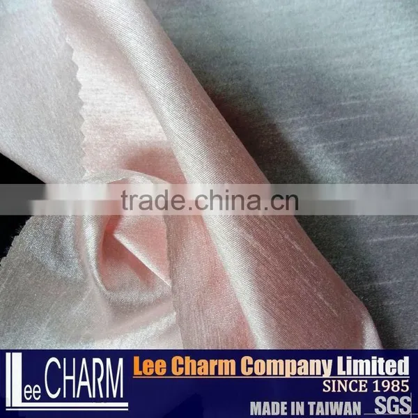 100% Polyester Satin Fabric for Bridal Dress in Pink Colour photo-3