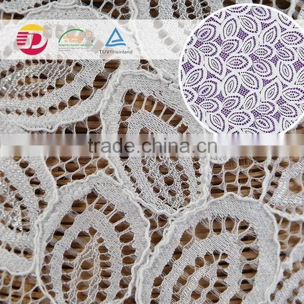 Wholesale Cheap Poly Cotton Wedding Express Lace Fabric for Dress photo-2