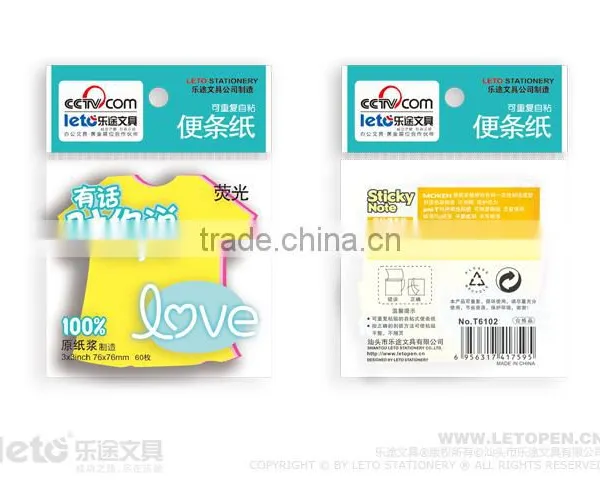 3*3 Inch Shaped Sticky Notes Sticky Note Pad for 3 Layer 6102 photo-2