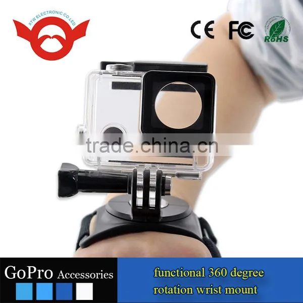 360 Degree Rotation Wrist Strap Band Mount for Go Pro Hero4 Session Gopros 4 3+ 3 SJ4000 SJ5000 Xiaomi yi Accessories photo-6