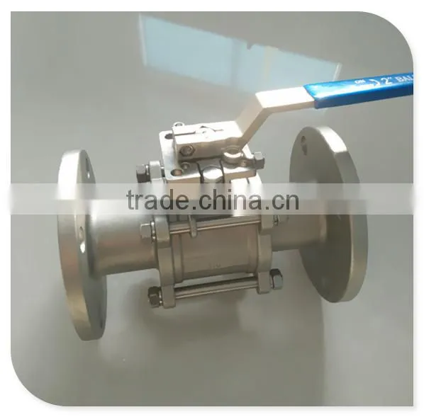 3Piece 1000WOG Threaded Full Port Flanged Ball Valve With Mounting Pad