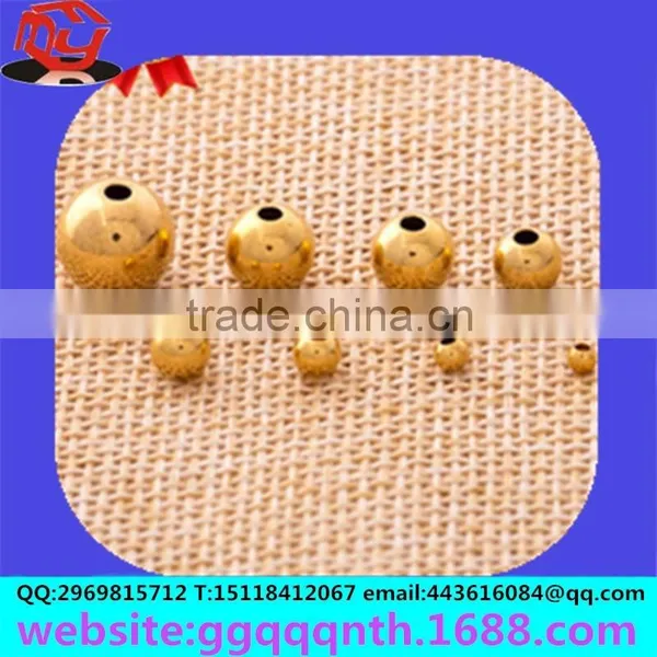 Metal Craft Lathe Solid Hollow Drilled Half Hole Copper Bead Ball photo-2