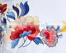 Folk Embroidery Show Thin Asymmetric Hem With Short Sleeves in Summer of Embroidery Tshirts photo-5