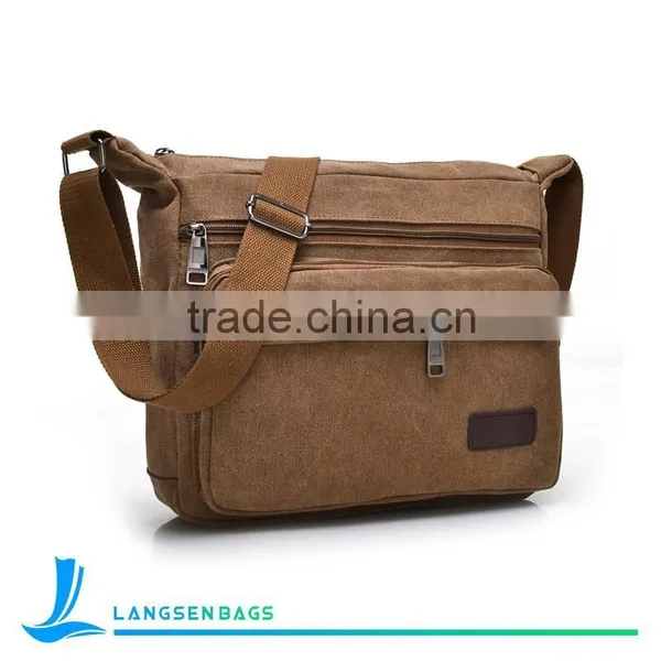 Vintage Canvas Shoulder Messenger Bag for Men photo-2