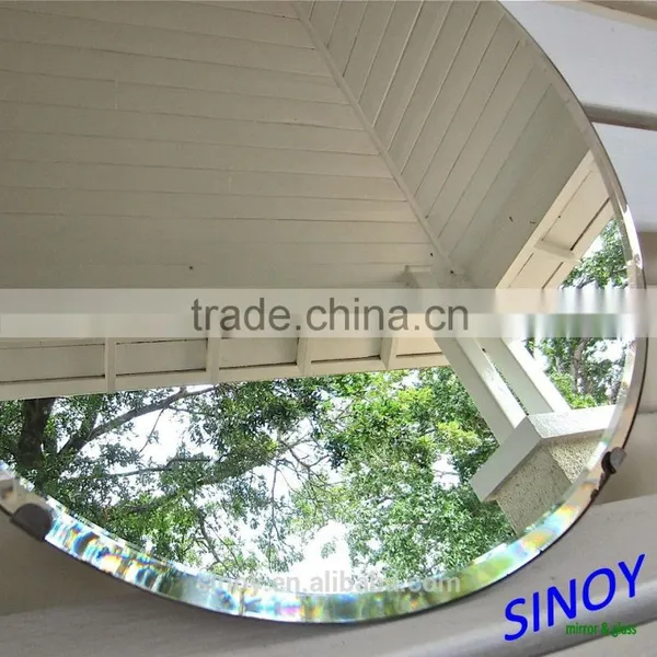 3mm to 6mm Decorative Unframed Bevelled Edge Round Mirror, Round Wall Mirror For Interior Applications photo-5