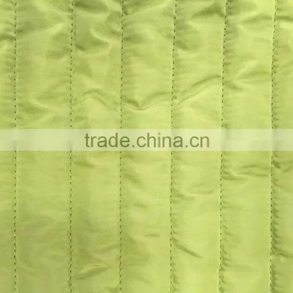 Fashion Polyester Stripe Embroidered Thermal Padded Fabric With Quilting for Down Coats/jacket