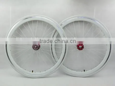 Colorful Steel Spokes Customized Fixie Bicycle Wheel Flip Flop Hub Bicycle Wheel photo-2