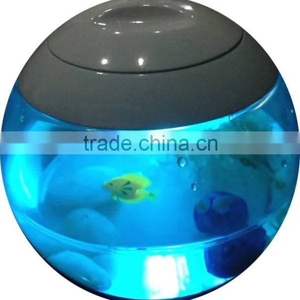 Smart Nano Glass Aquarium Fish Tank , Led Round Fish Tank photo-2