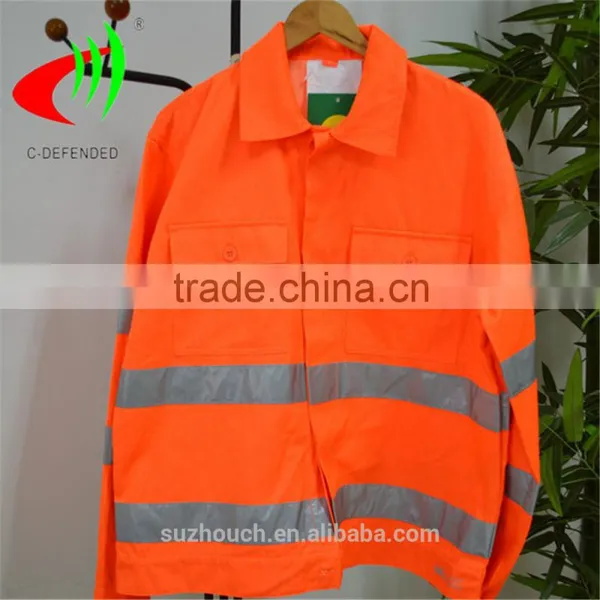 Polyester Cotton Workwear hi Vis Jacket