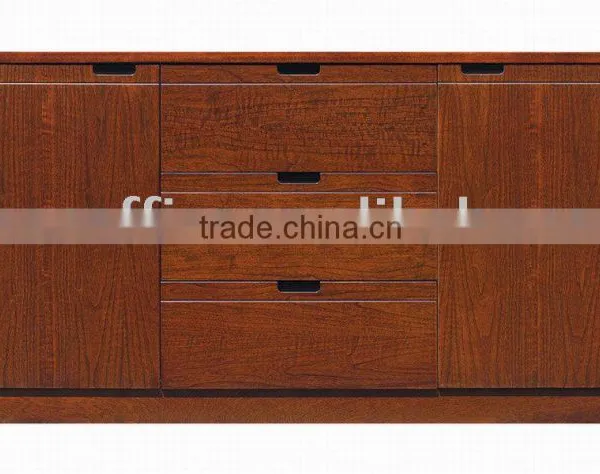 MDF With Veneer Walnut Color Tea Cabinet
