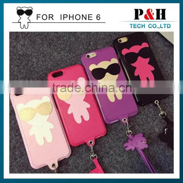 Factory Manufacture Cute Leather Phone Case for Apple IPhone 6 Back Covers photo-3