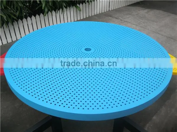 Outdoor Furniture Set Metal Picnic Table Set Outdoor Table and Bench photo-4