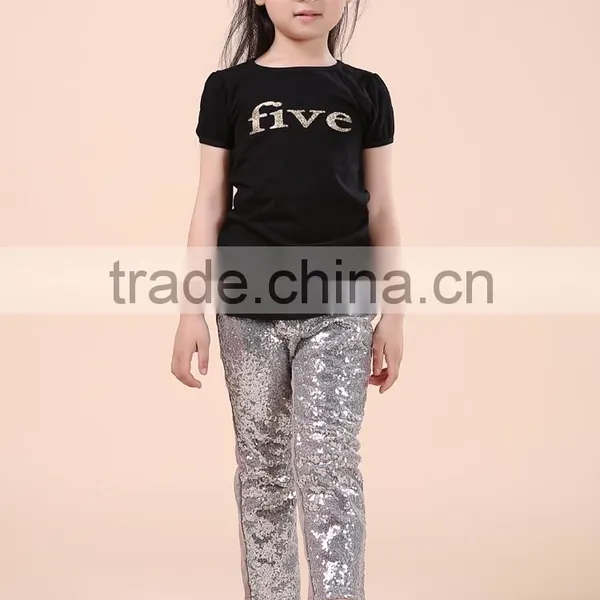 Baby Girl Gold Seaside Long Pant Lovers Designing Pants Latest Design Pants photo-2