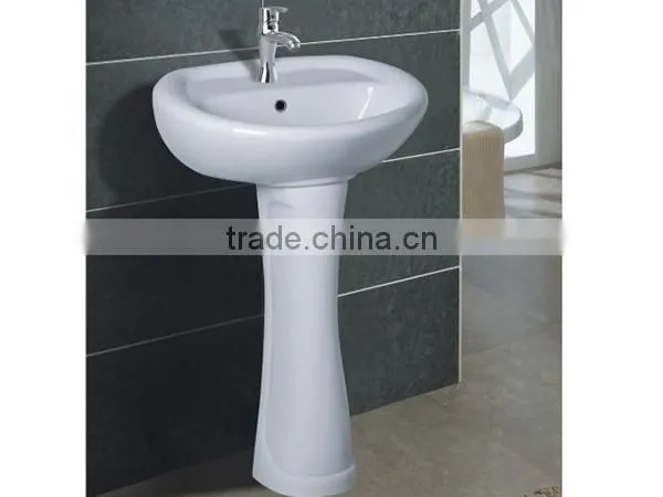 Pedestal Basin With CE Certificate/heap Hot Sale Bathroom Ceramic Washing Bowl Floor Standing Pedestal Washing Basins
