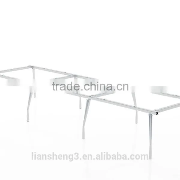 MDF Board Conference Table With Wooden Table Top and Aluminum Legs for 6 People photo-2
