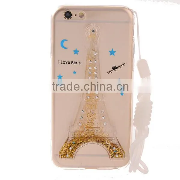 Transparent Glitter Stars Dynamic Liquid 3D Quicksand Phone Cover Case photo-2