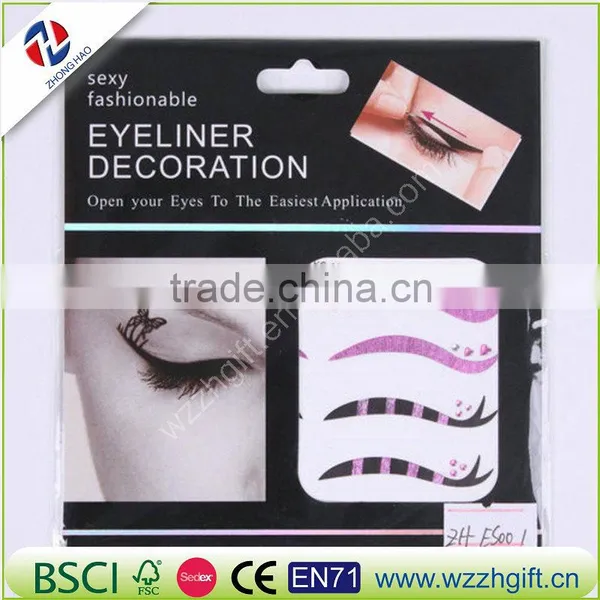 Temporary Tattoo Eye Shadow Eye Liner Sticker for Body Smoky Eyes Eyebrow Makeup Sticker Body Art photo-4