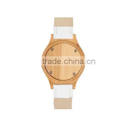 Hot Selling Leather Strap Cheap Wooden Watches for Men and Women photo-3