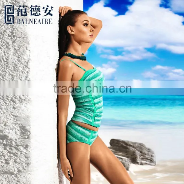Balneaire 2016 High Quality Girls Elegant Slim Straps Tankini photo-3