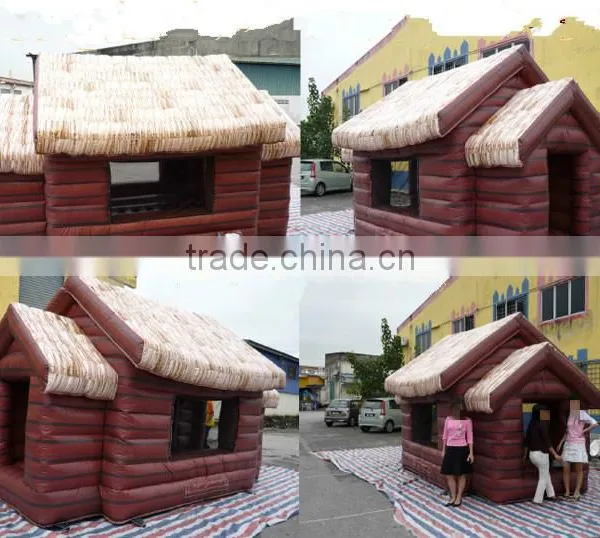 Inflatable Log Cabin House Tent for Outdoor Decoraton photo-2