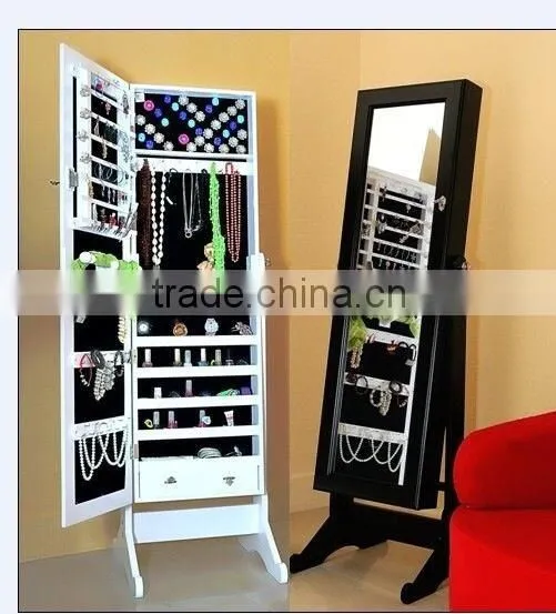 Home Decoration Dressing Mirror With Jewelry Cabinet