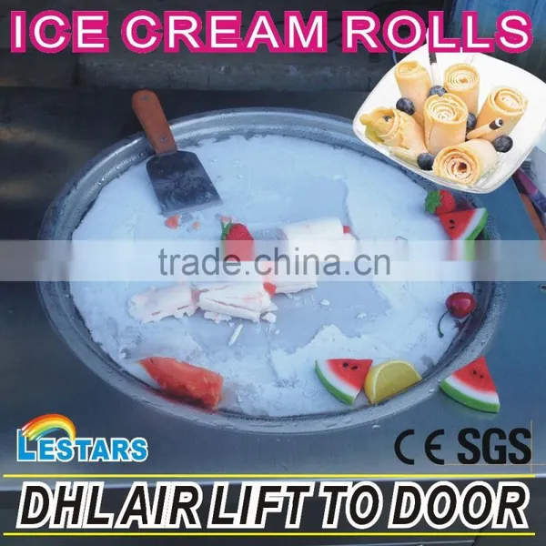 2016 Flat Pan Frozen Yogurt Real Fruits Fry Ice Cream Machine photo-3