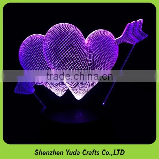 Special Modern Gift Valentine'S Gifts Cupid'S Arrow Love Heart Desktop Lamp photo-4