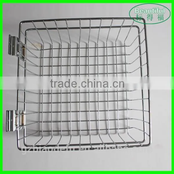 Black Slatwall Pegboard Wire Shallow Basket Display Rack Fixture photo-4