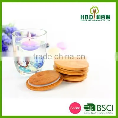 Bamboo Glass Jar Lid Wooden Lid for Canister photo-2