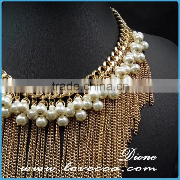 Italy Designs Wholesale Women Exaggerate Rose Gold Necklaces Collar Chain photo-5