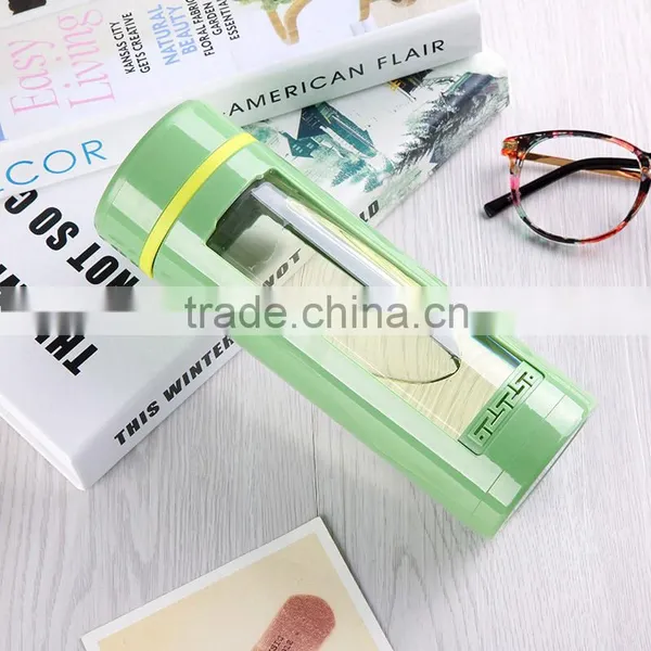 Best Sale Drinking 500 ml Green Sport Glass Water Bottle With Fruit Infuser photo-2