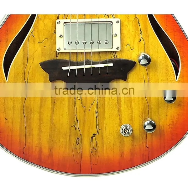 Wholesale Cheap Price Half Hand Made Plywood Jazz Guitar photo-4
